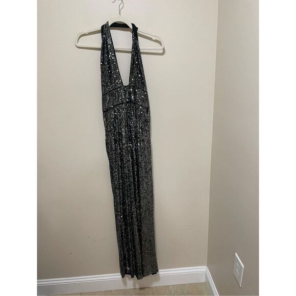 Anthropologie x Maeve Halter Jumpsuit Sequin Size 10 - Picture 1 of 5